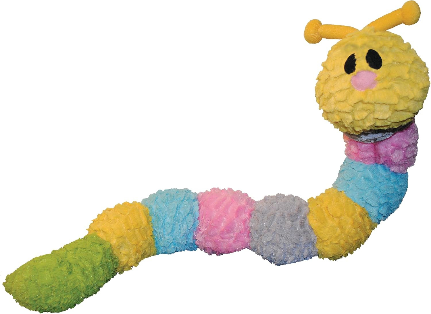 Pastel Caterpillar 35-Inch Squeak Toy for Dogs