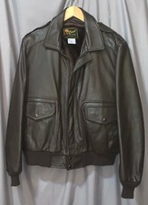 Reed Sportswear Men's 42 EUC Made In USA Brown Leather Bomber Jacket w/Liner!