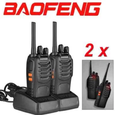 2x,BAOFENG Walkie Talkie UHF Funkgeräte Handfunkgerät Sprechfunkgeräte Hand-Funk