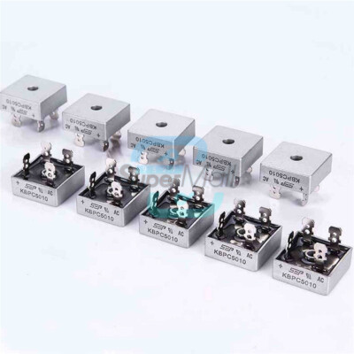 100PCS 50A 1000V Metal Case Single Phases Diode Bridge Rectifier KBPC5010