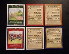 Settlers of Catan Building Cost Cards, Longest Road, Largest Army - 4th edition