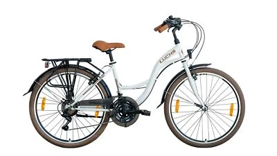 28 Zoll Luchs Feline Cityrad Hollandrad Citybike Trekkingrad Damen Fahrrad Weiß
