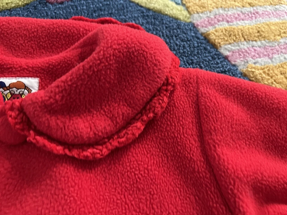 Abrigo Columpio Petes Partner Vintage Rojo Vellón 2T Crochet Rojo Caperucita Foto 3 de 4