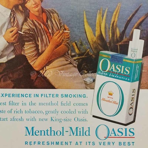1959 Oasis Cigarettes Couple Monte Carlo Coast photo art decor vintage print ad - Picture 12 of 12