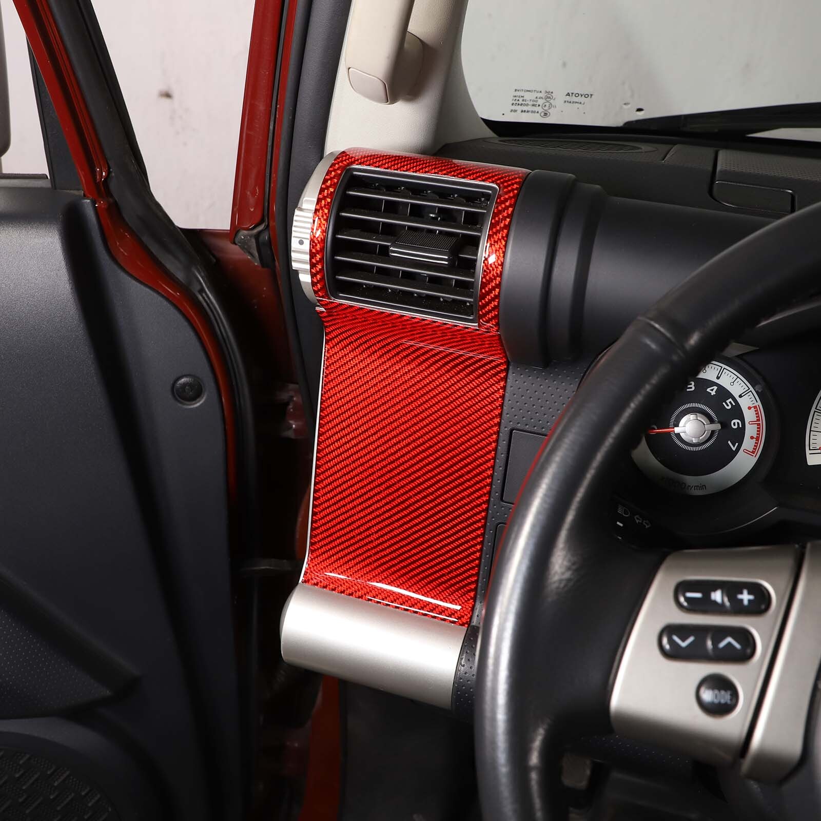 Carbon Fiber Interior Dash side airvent Trim Sticker For Toyota FJ