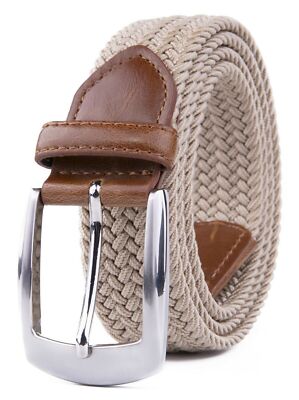 Elastic Fabric Braided Belt,Enduring Stretch Woven Belt for Unisex Men/Women/Jun