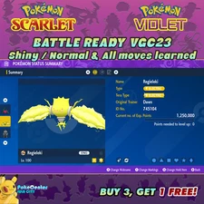 REGIELEKI ⚡ POKEMON SCARLET VIOLET ⚡ SHINY/NORMAL ⚡ 6IV BATTLE READY VGC 23 ⚡