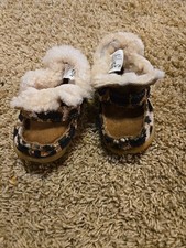 Twisted X Infant Driving Moc Tan Cheetah Shoes ICA0025 Size 5 M
