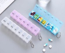 7 DAY PILL BOX MEDICINE TABLET DISPENSER ORGANISER STORAGE CASE WEEKLY US