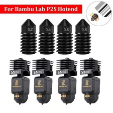 Hotend Set for Bambu Lab P2S 3D Printer Extruder Hardened Steel Nozzle 0.2-0.8MM