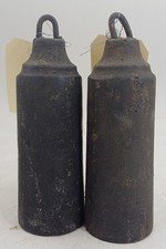 PAIRE DE POIDS D'HORLOGE COMTOISE PENDULE XIXe: 3868 Gr ET 3906 Gr CLOCK UHR