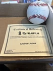Andrew Jones Signed Autograph Baseball Fujifilm COA 1A