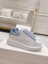 Alexander McQueen Sneakers Jelly Blue Men's Little White Shoes free shipping