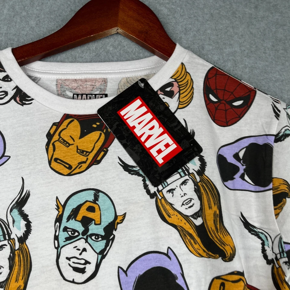 Camiseta Marvek Super Hero Juvenil Grande (14) Gráfico Estampado Completo Nueva Con Etiquetas Foto 2 de 4