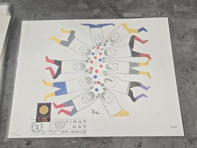 JESSIE OONARK WFUNA HAND SIGNED LITHOGRAPH 1976 629/1000 NICE!