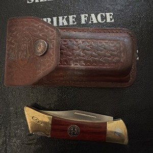 Case Knife BURLINGTON NORTHERN RAILROAD Set Of Blades And Case Engraved