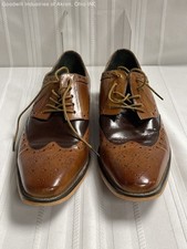 Stacy Adams Dickinson Two Tone Brown Leather Wingtip Oxford Shoes Men's Size 12