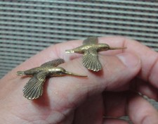 Vintage Style Solid Brass Flying Couples Bird...