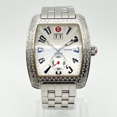 Michele Urban Unisex Watch Silver Dial Diamond Bezel Quartz  display picture 3