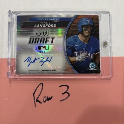 Wyatt Langford Bowman draft 2023 4/99 BDNA-WL AUTOGRAPH