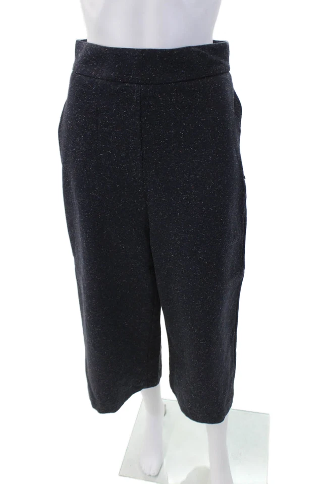 Pantalones Tibi Mujer Algodón Pierna Ancha Cremallera Multicolor Moteado Azul Talla 8 Foto 2 de 4