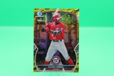 2023 Bowman Chrome Elijah Green Yellow Lunar Crater Refractor Prospect /75 BCP23