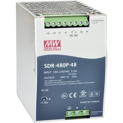 MW Mean Well SDR-480P-24 Hutschienen-Netzteil (DIN-Rail)  24 V/DC 20 A 480 W ...
