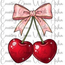 Sublimation Print Valentines Day Cherries Ready To Press Paper Ink Heat Transfer