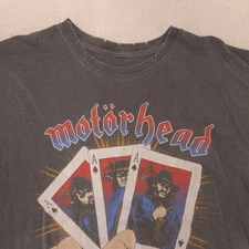 Motorhead Band Graphic Crew Neck T Shirt Adult Mens Size Medium M Gray
