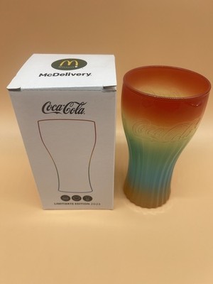 Mc Donalds Coca Cola Glas Mc Delivery 2023 Limited Edition NEU & OVP Regenbogen