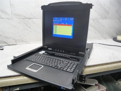 Tripp Lite Black 8 Port LCD Keyboard Console KVM Switch B020 008 17 Rackmount 17