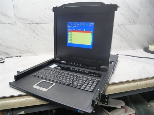 Tripp Lite Black 8 Port LCD Keyboard Console KVM Switch B020 008 17 Rackmount 17