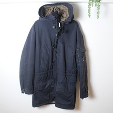 Tenson Men's Vintage Hooded Parka Sherpa Fleece Lined Sweden Size S