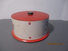 VINTAGE DECOWARE METALOWY TALERZ DO CIASTA Z PASUJĄCĄ POKROWCEM