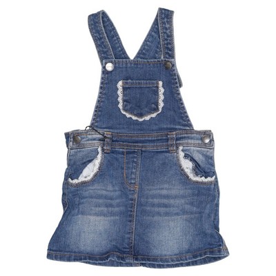 Topomini, Latzkleid, Größe: 86, Blau, Baumwolle/Elasthan, Einfarbig, Denim #7xw