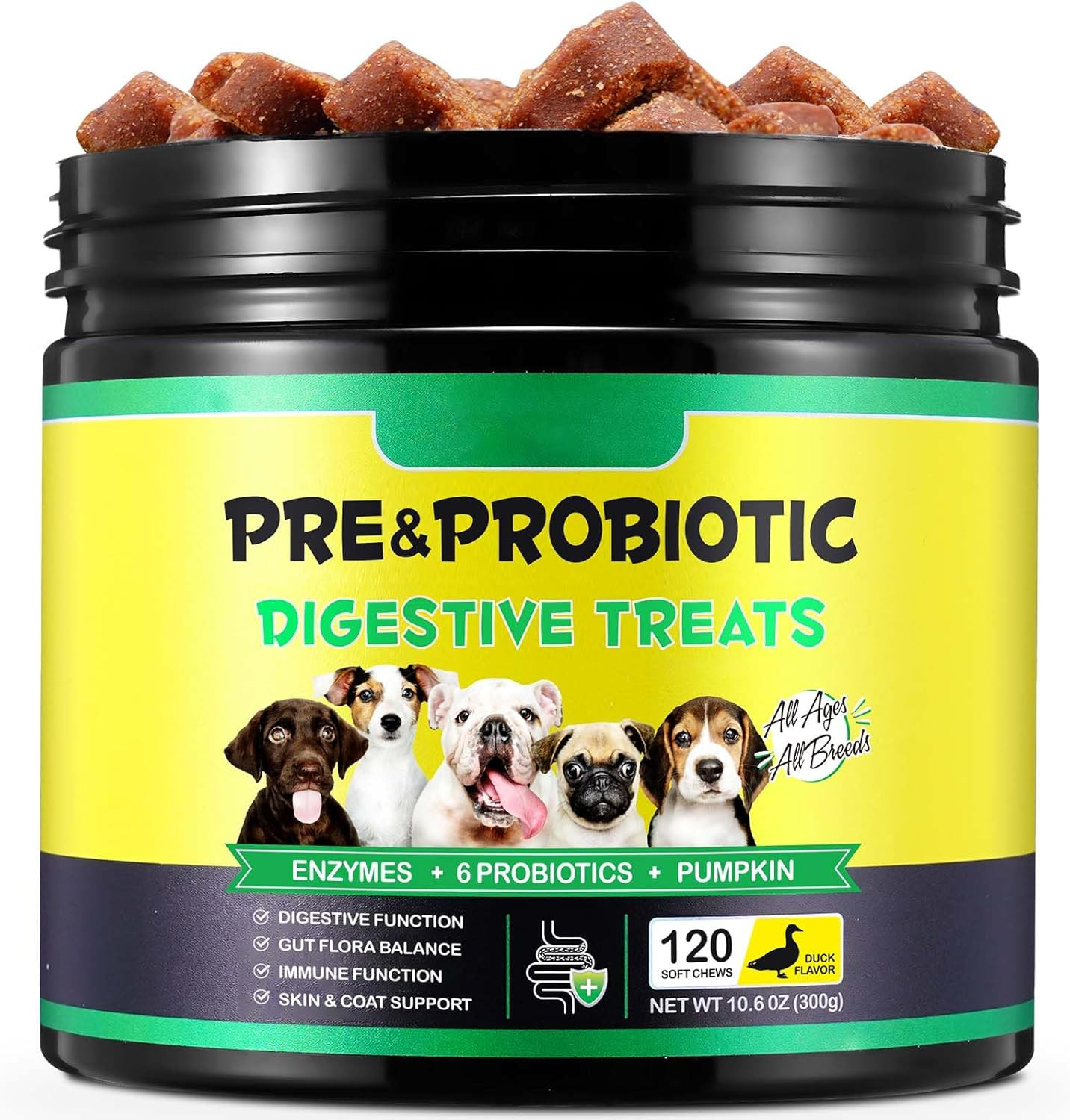 PROMO Probiotici Cani 120 Chews: Enzimi Digestivi per Alito e Digestione
