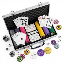Poker Chips Set with Denominations, 300pcs 11.5g Professional Numbered Chips ...