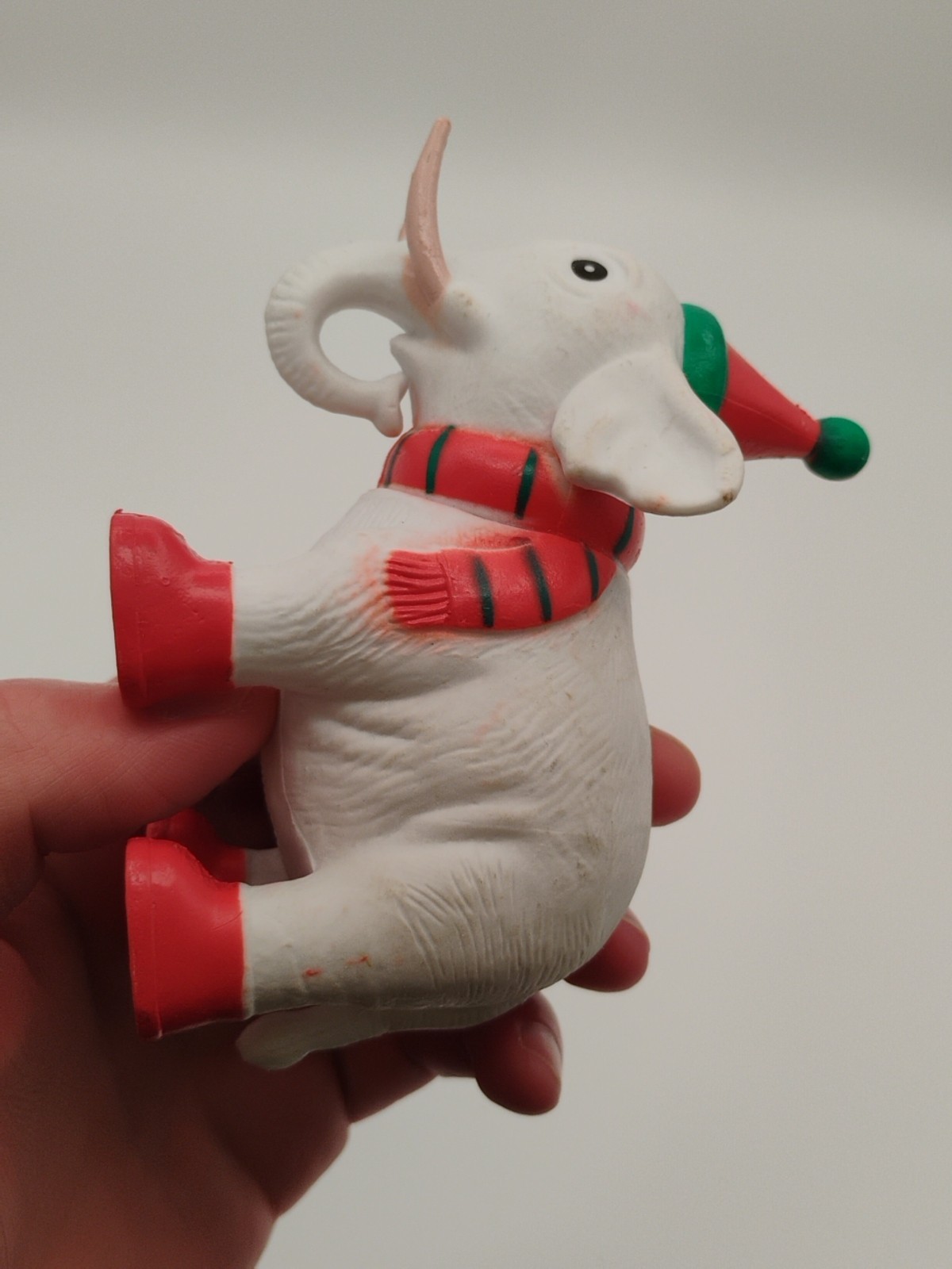 Ankyo Christmas 4.5" Elephant And Pig Figures, Lot Of 2