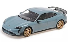 1/18 Diecast Porsche Taycan Turbo GT 2024 Green Minichamps Highly Detailed