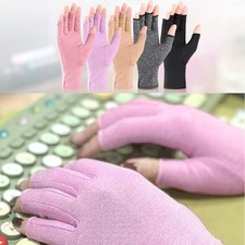 Arthritis Compression Gloves Fingerless Hand Support Carpal Tunnel Pain Relief