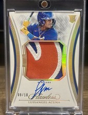 Luisangel Acuna Rookie Jumbo Patch Auto 9/10 2025 Panini Flawless NM/Mint!! 🔥🔥