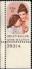 US Scott # 1824, Helen Keller & Anne Sullivan, 1980 15¢ Stamp, MNH