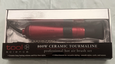#ad Tool Science 800W Ceramic Tourmaline Hot Air Brush Dryer Set Cool Swivel $40.00