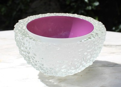 Molly Stone Postmodern Memphis Style Studio Art Glass - Reflecting Bowl