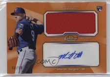 2013 Topps Finest Jumbo Relic Rookie Refractor Orange 8/99 Mike Olt Auto 07ke