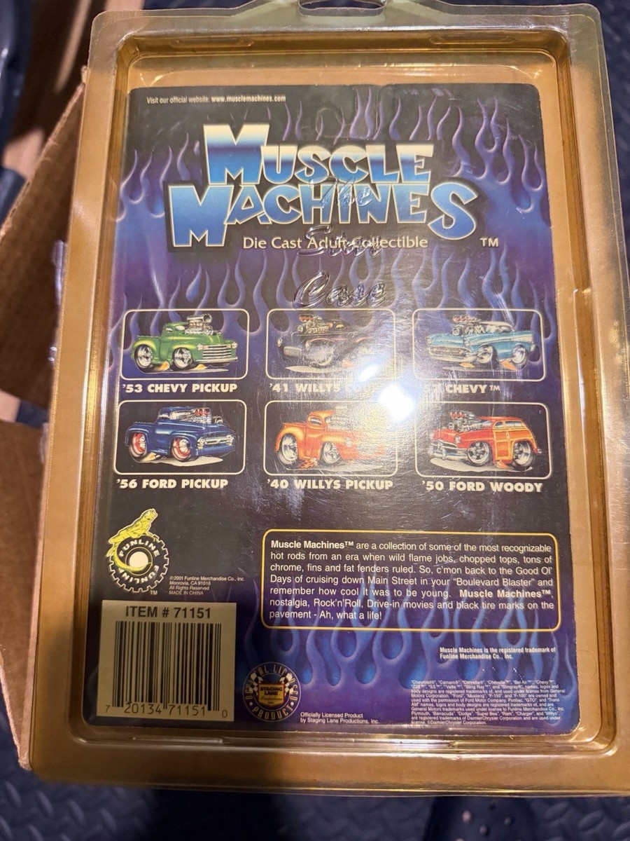 1:64 Muscle Machines 1955 Chevy 2001 Thank You Car 01-TY Blister
