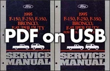 1995 Ford Truck Shop Manual USB F150 F250 F350 Pickup Super Duty Bronco Service