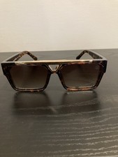Louis Vuitton 1.1 Evidence sunglasses in a tortoise-shell color.