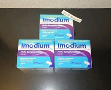 EXP 04/2027! (72ct) 3 Box Lot 24ct IMODIUM MULTI-SYMPTOM Relief Caplets!