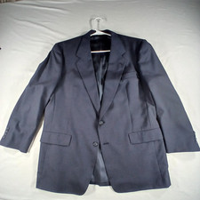 Hart Schaffner Marx Men's Sport Coat Blazer Two Button Dark Gray Wool 46L